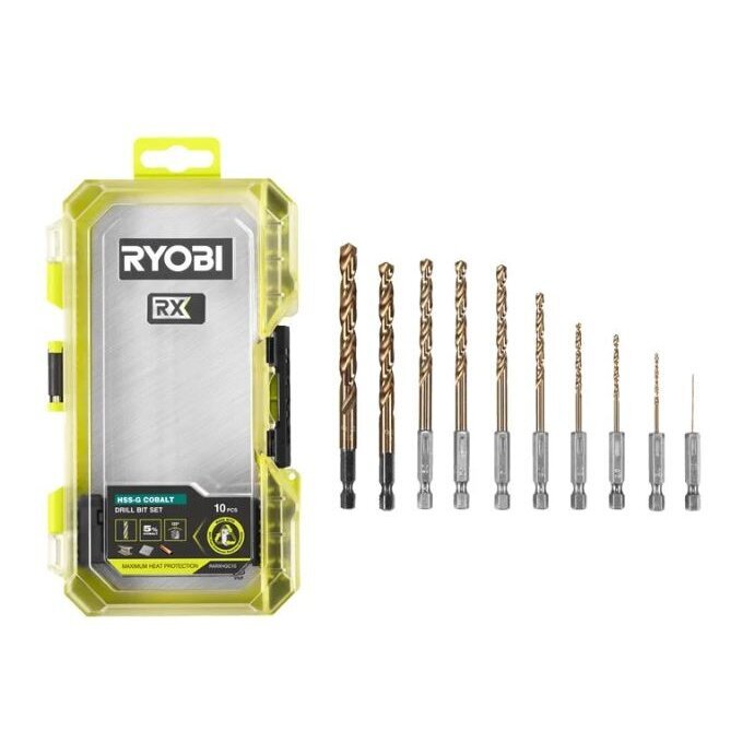 Antgalių komplektas Ryobi RX HSS-G, 10 vnt. 2