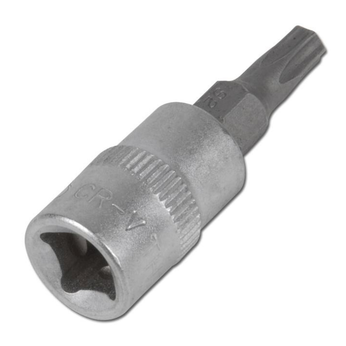 Antgalis įpresuotas į 1/4" galvutę be skylės T8 (VG-14BT08) Antgalis įpresuotas į 1/4" galvutę be skylės T8 (VG-14BT08)