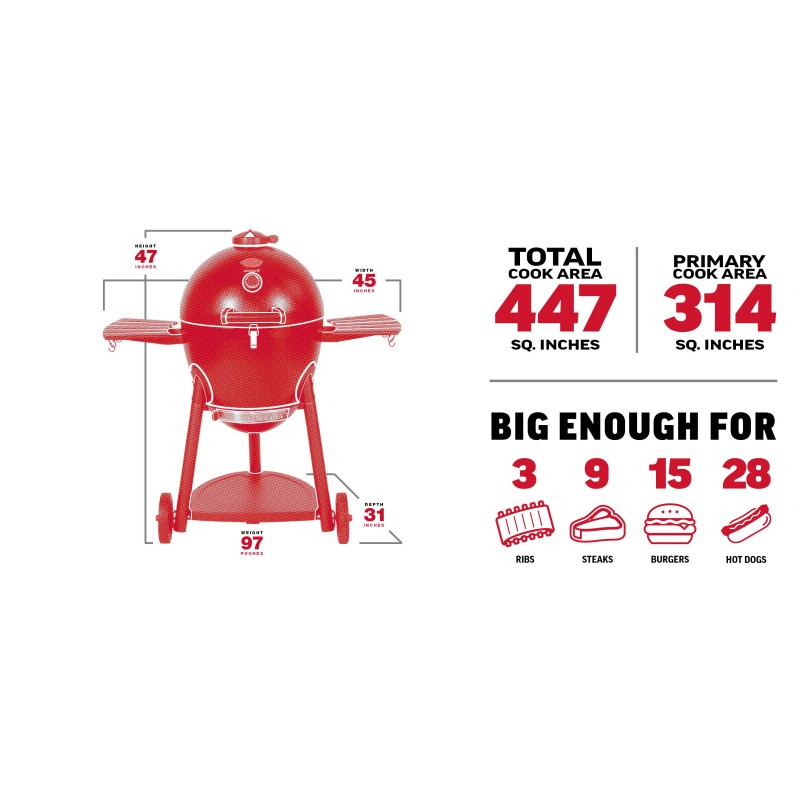 Anglinis lauko grilis Kamado Char-Griller Akorn 12 Anglinis lauko grilis Kamado Char-Griller Akorn 12