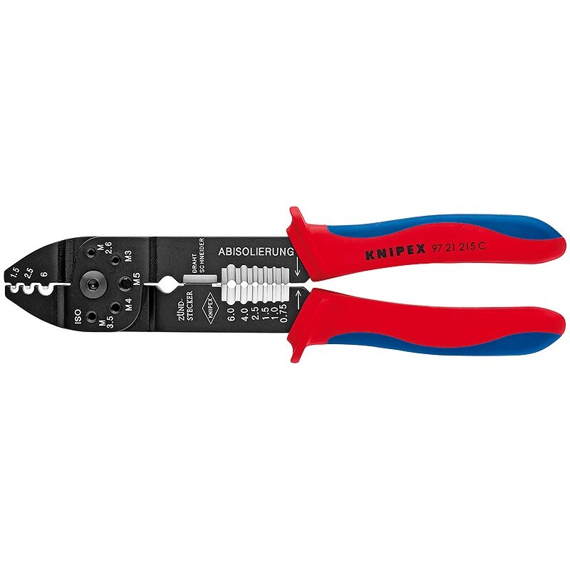 Antgalių presavimo replės KNIPEX 9721215C Antgalių presavimo replės KNIPEX 9721215C