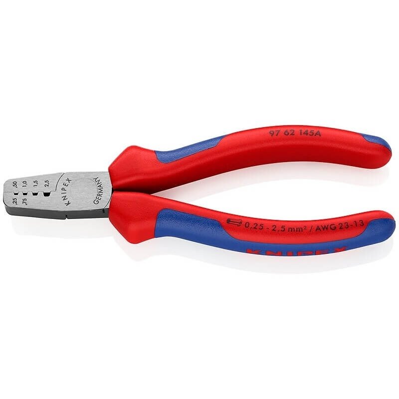 Antgalių presavimo replės KNIPEX 9762 Antgalių presavimo replės KNIPEX 9762