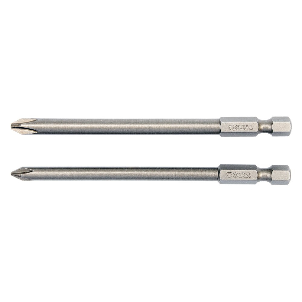 Antgaliai kryžminiai 1/4", 2vnt, : PH1X100MM; PH2X100MM  (YT-0488)