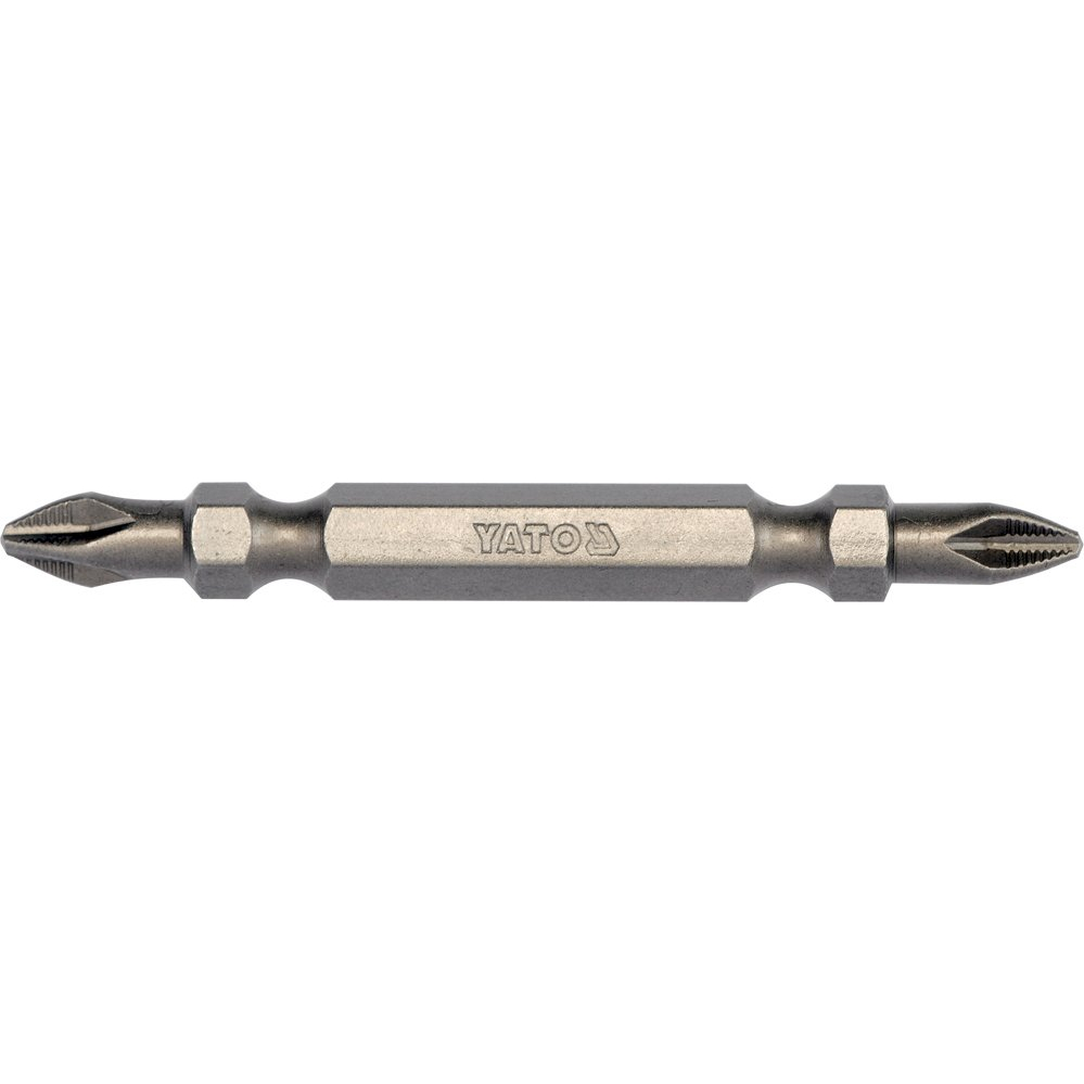 Antgalis kryžminis dvipusis 1/4"x 65 mm, dydis PH2-PH2, S2 10 vnt. (YT-04812)