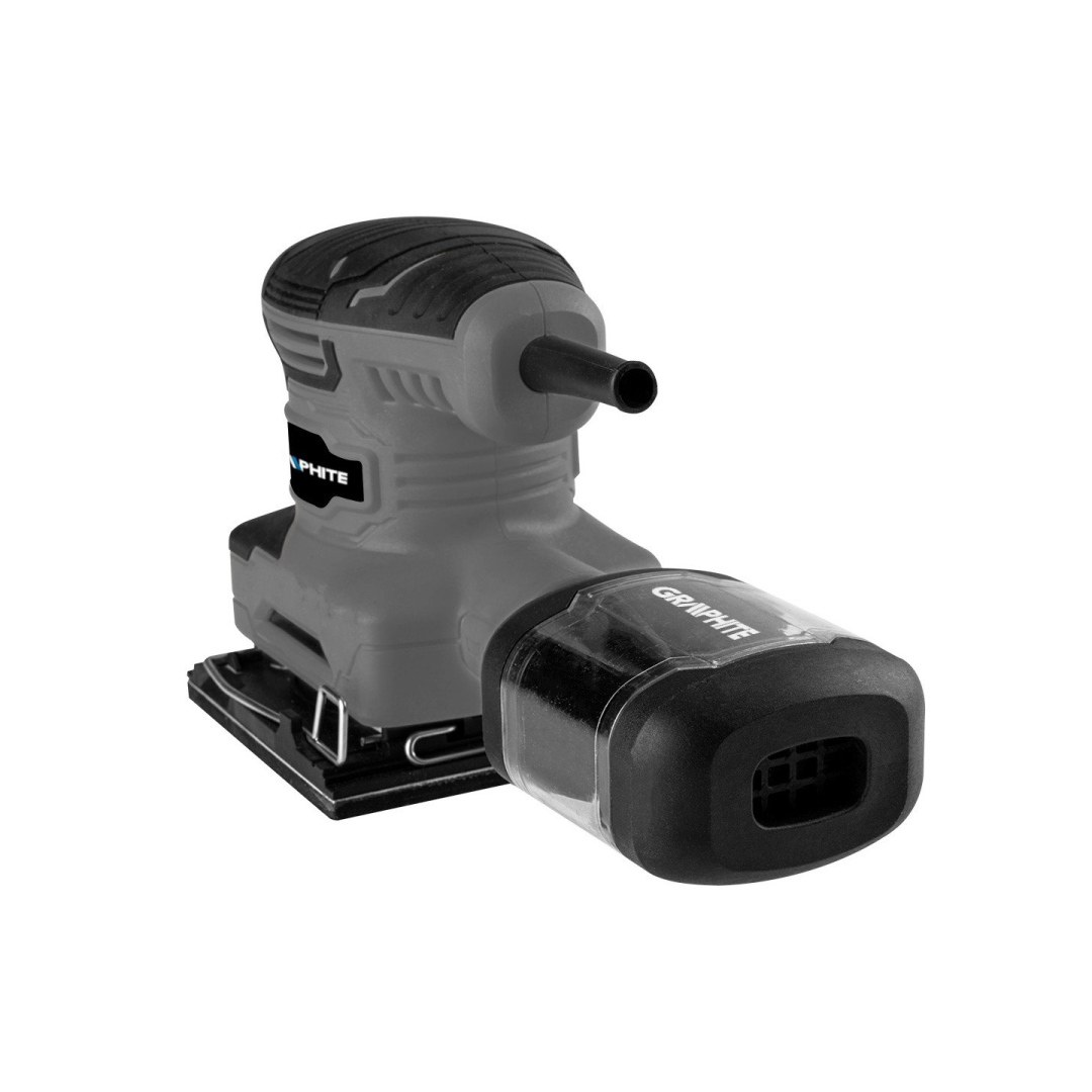 Apdailos šlifuoklis GRAPHITE 59G322, 240 W su 110 x 100 mm padu 4 Apdailos šlifuoklis GRAPHITE 59G322, 240 W su 110 x 100 mm padu 4