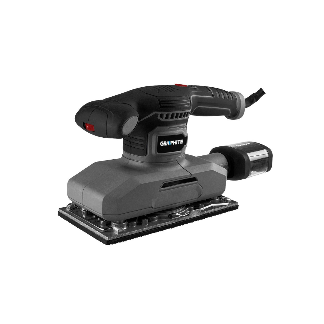 Apdailos šlifuoklis GRAPHITE 59G329, 380W, pagrindas 115x230mm Apdailos šlifuoklis GRAPHITE 59G329, 380W, pagrindas 115x230mm
