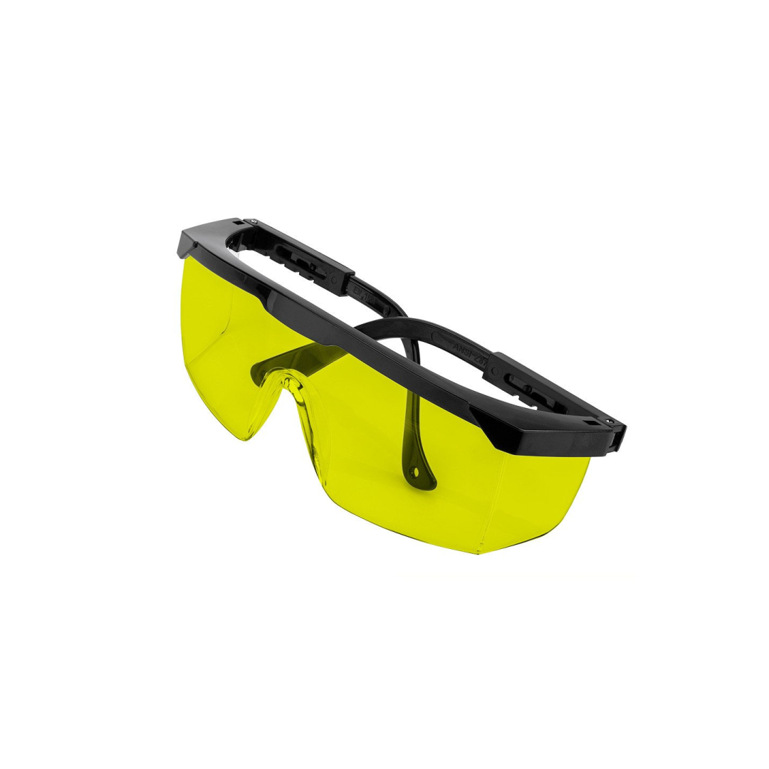 Apsauginiai akiniai, geltoni lęšiai, reguliuojami užrašai 3 Apsauginiai akiniai, geltoni lęšiai, reguliuojami užrašai 3
