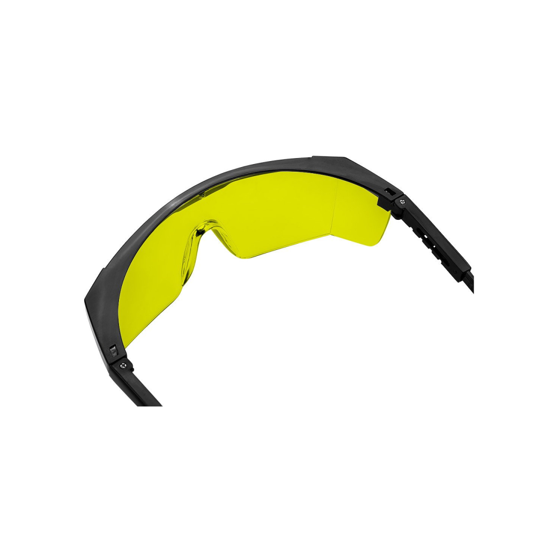 Apsauginiai akiniai, geltoni lęšiai, reguliuojami užrašai 6 Apsauginiai akiniai, geltoni lęšiai, reguliuojami užrašai 6