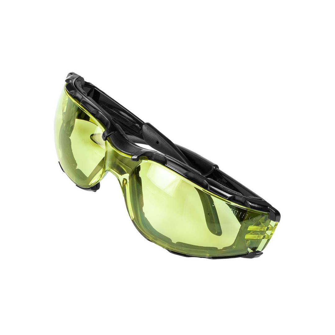 Apsauginiai akiniai su putplasčio įdėklu, geltoni lęšiai, atsparumo klasė FT 8 Apsauginiai akiniai su putplasčio įdėklu, geltoni lęšiai, atsparumo klasė FT 8