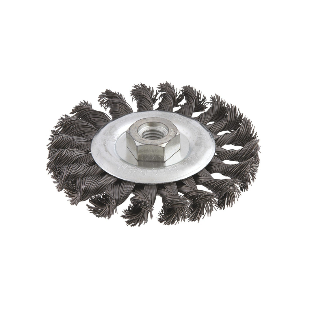 Apvalus vielinis šepetėlis 115mm. Apvalus vielinis šepetėlis 115mm.