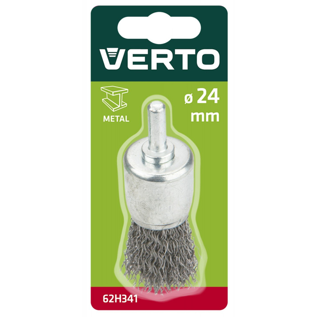 Apvalus vielinis šepetėlis gręžtuvui, 24mm. 1 Apvalus vielinis šepetėlis gręžtuvui, 24mm. 1