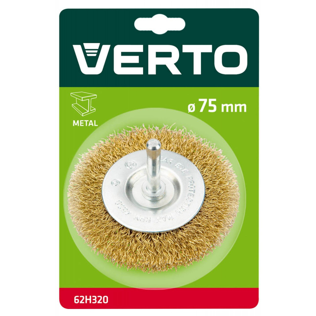 Apvalus vielinis šepetėlis gręžtuvui, 75mm. 1