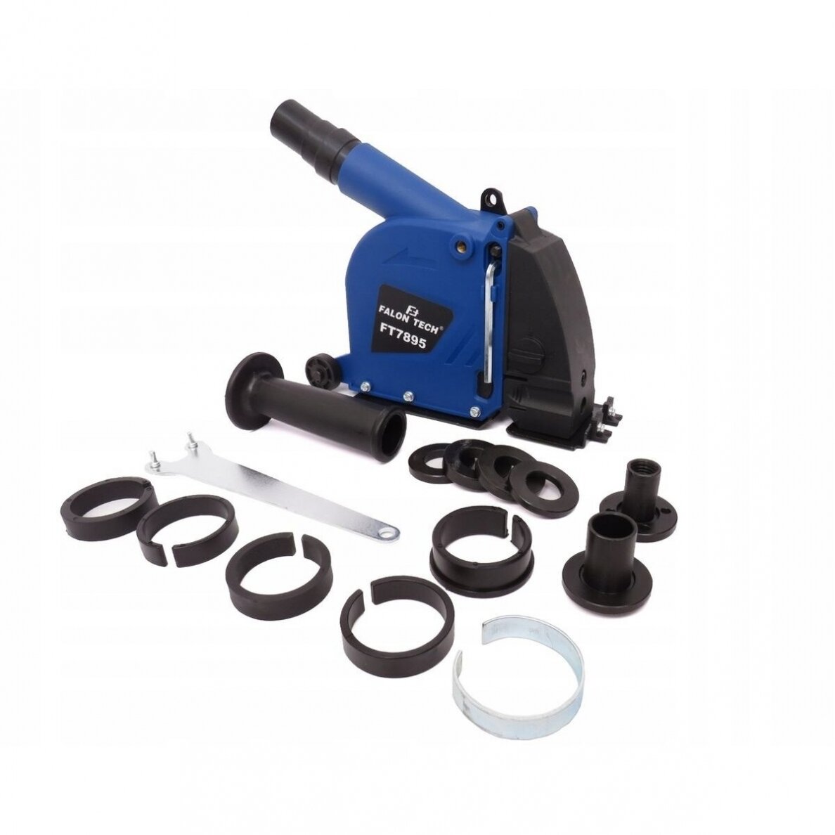 Apsauga nuo dulkių su ištraukimo anga kampiniams šlifuokliams 115mm, 125mm. Apsauga nuo dulkių su ištraukimo anga kampiniams šlifuokliams 115mm, 125mm.