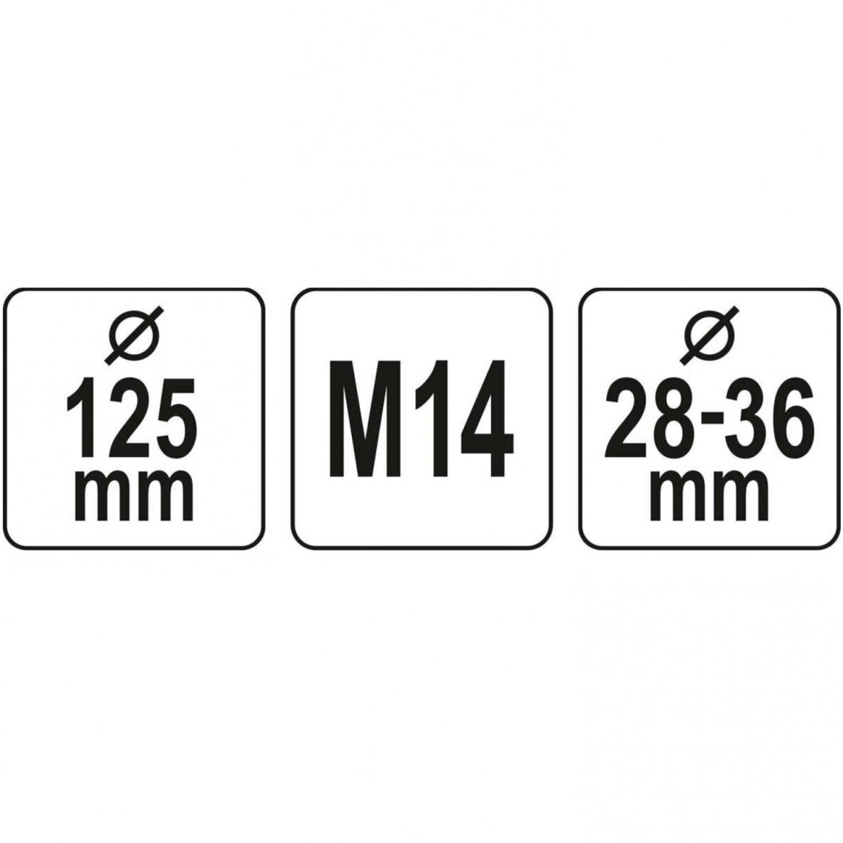 APSAUGINIS GAUBTAS reguliuojama Yato M14 / 115 / 125 mm (YT-82994) 1