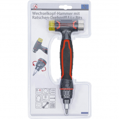 Plaktukas su keičiama galvute BGS-technic, 3-in-1 3 Plaktukas su keičiama galvute BGS-technic, 3-in-1 3