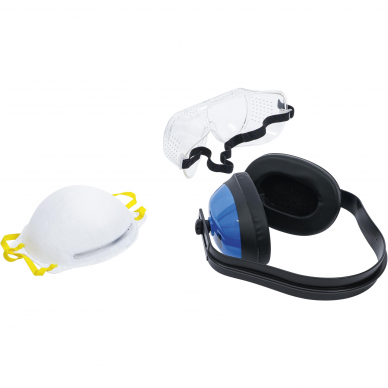 Apsauginių priemonių rinkinys BGS-technic, 3 vnt Apsauginių priemonių rinkinys BGS-technic, 3 vnt