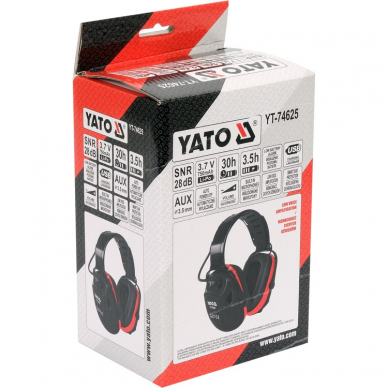Apsauginės ausinės su išmania klausos apsaugos sistema Yato, 28 dB 3