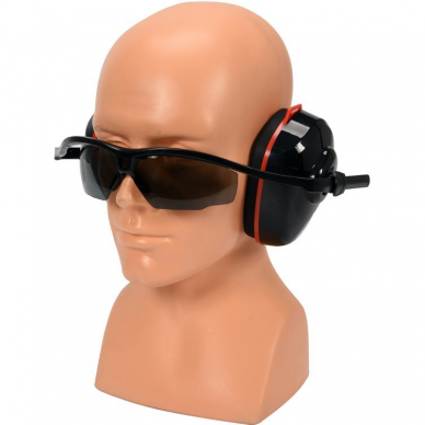Apsauginės ausinės su integruotais pilkais akiniais Yato 3