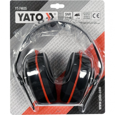 Apsauginės ausinės su integruotais pilkais akiniais Yato 4 Apsauginės ausinės su integruotais pilkais akiniais Yato 4