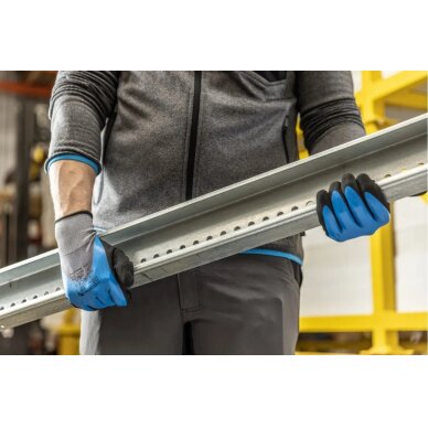 Apsauginės pirštinės, 3/4 dengtos nitrilu, 8 dydis 1