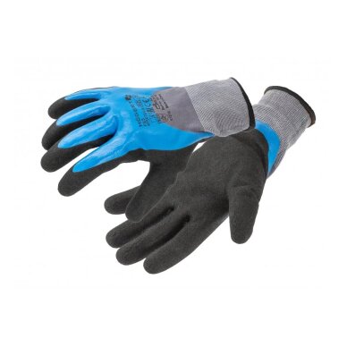 Apsauginės pirštinės, 3/4 dengtos nitrilu, 8 dydis Apsauginės pirštinės, 3/4 dengtos nitrilu, 8 dydis