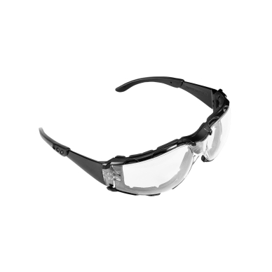 Apsauginiai akiniai su putplasčio įdėklu, balti lęšiai, atsparumo klasė FT 5