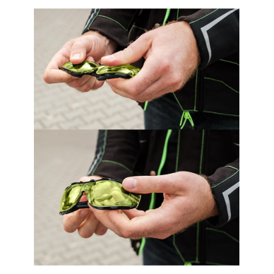 Apsauginiai akiniai su putplasčio įdėklu, geltoni lęšiai, atsparumo klasė FT 2 Apsauginiai akiniai su putplasčio įdėklu, geltoni lęšiai, atsparumo klasė FT 2