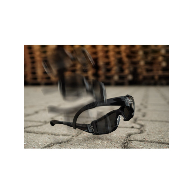 Apsauginiai akiniai su putplasčio įdėklu, tamsinti lęšiai, atsparumo klasė FT 4