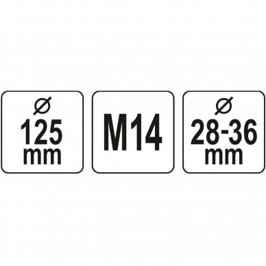 APSAUGINIS GAUBTAS reguliuojama Yato M14 / 115 / 125 mm (YT-82994) 1 APSAUGINIS GAUBTAS reguliuojama Yato M14 / 115 / 125 mm (YT-82994) 1