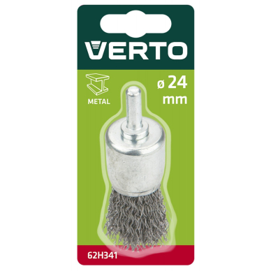 Apvalus vielinis šepetėlis gręžtuvui, 24mm. 1 Apvalus vielinis šepetėlis gręžtuvui, 24mm. 1