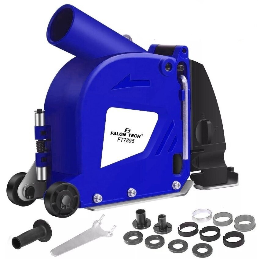 Apsauga nuo dulkių su ištraukimo anga kampiniams šlifuokliams 115mm, 125mm. 1 Apsauga nuo dulkių su ištraukimo anga kampiniams šlifuokliams 115mm, 125mm. 1