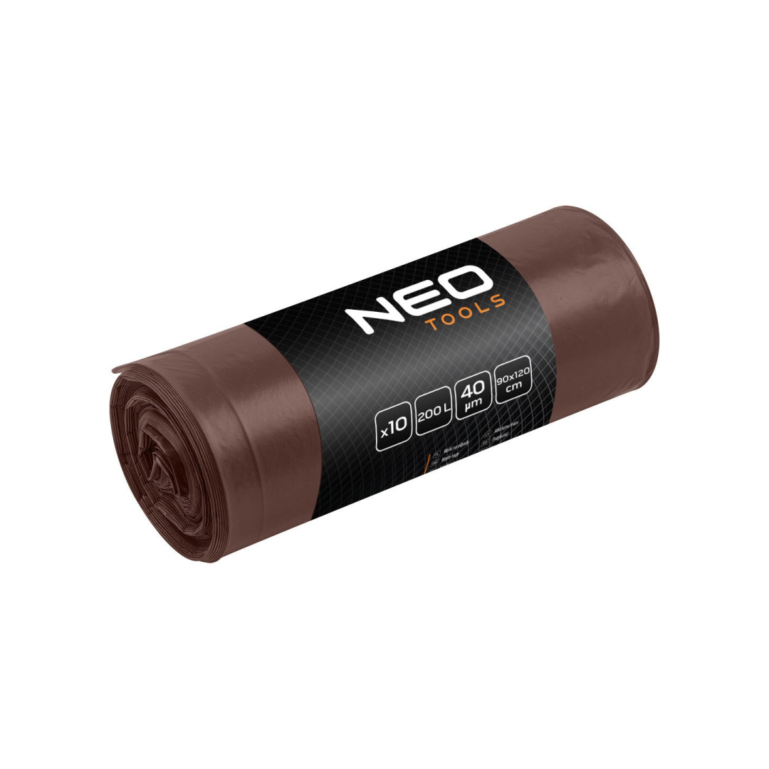 Atliekų maišeliai 200 L, rudi, 40 mic, 10 vnt. Atliekų maišeliai 200 L, rudi, 40 mic, 10 vnt.