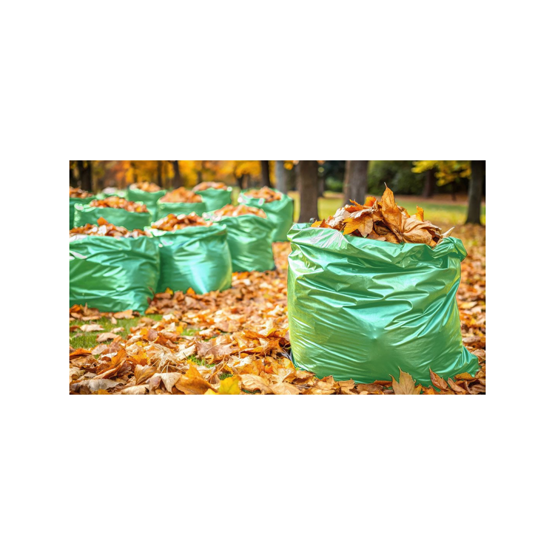 Atliekų maišeliai 200 L, žalia su juostele, 40 mic, 10 vnt. 1