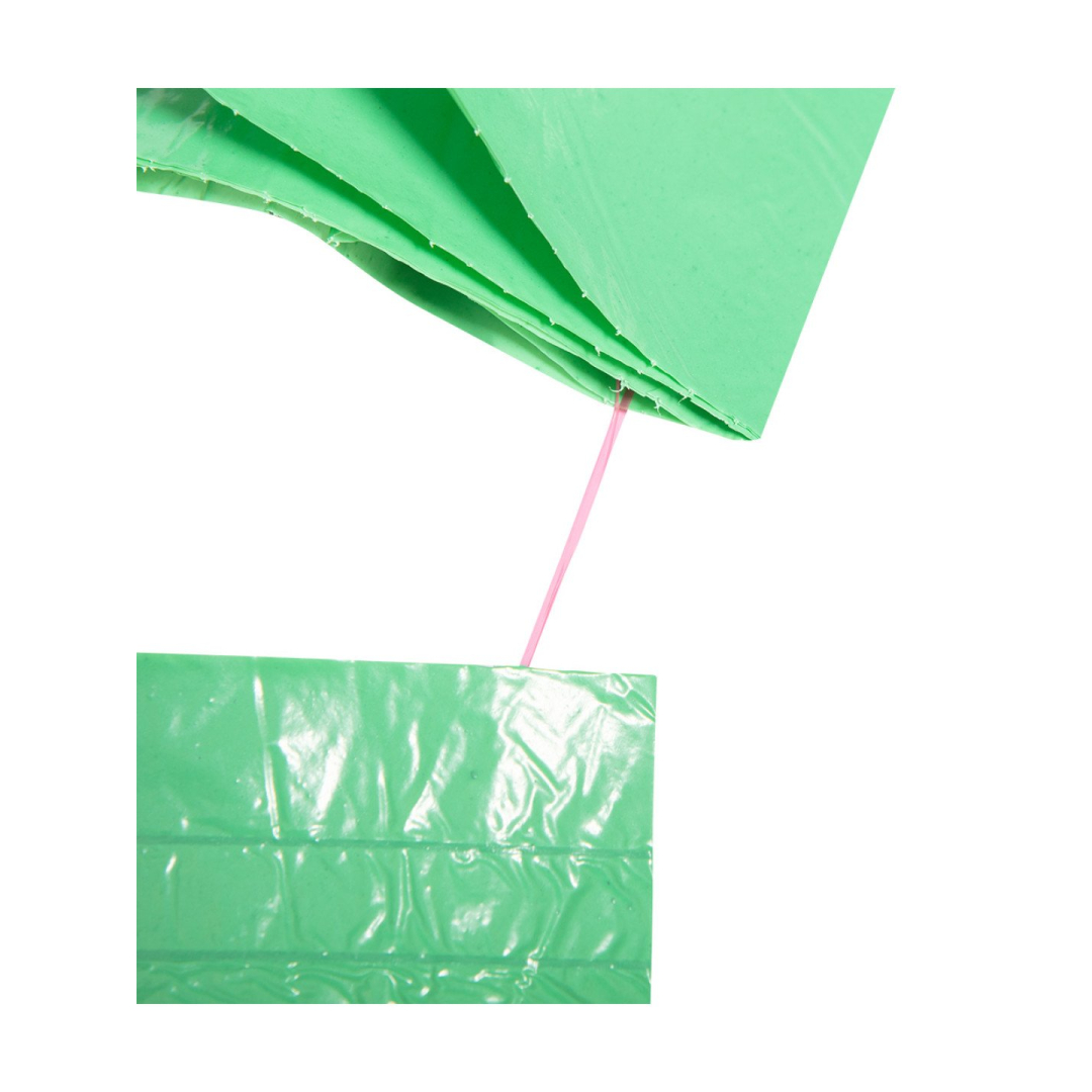 Atliekų maišeliai 60 L, žalia su juostele, 35 mic, 10 vnt. 7