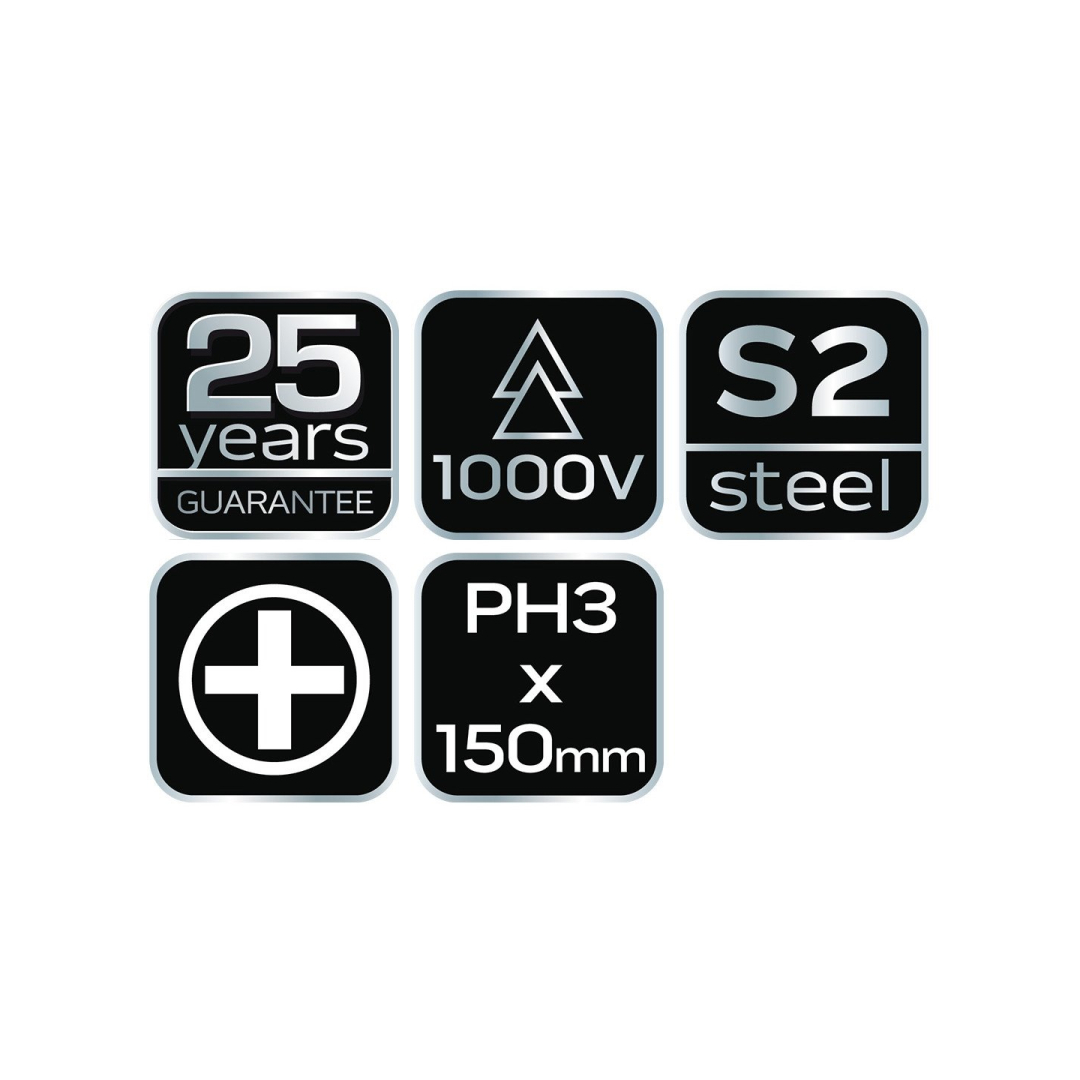 Atsuktuvas phillips 1000V, PH3 x 150 mm 8 Atsuktuvas phillips 1000V, PH3 x 150 mm 8