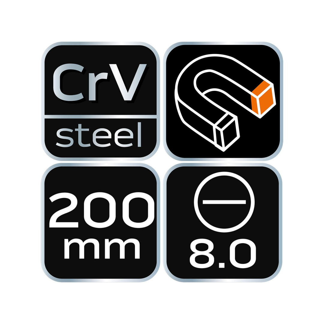 Atsuktuvas plokščias 8x200mm 7