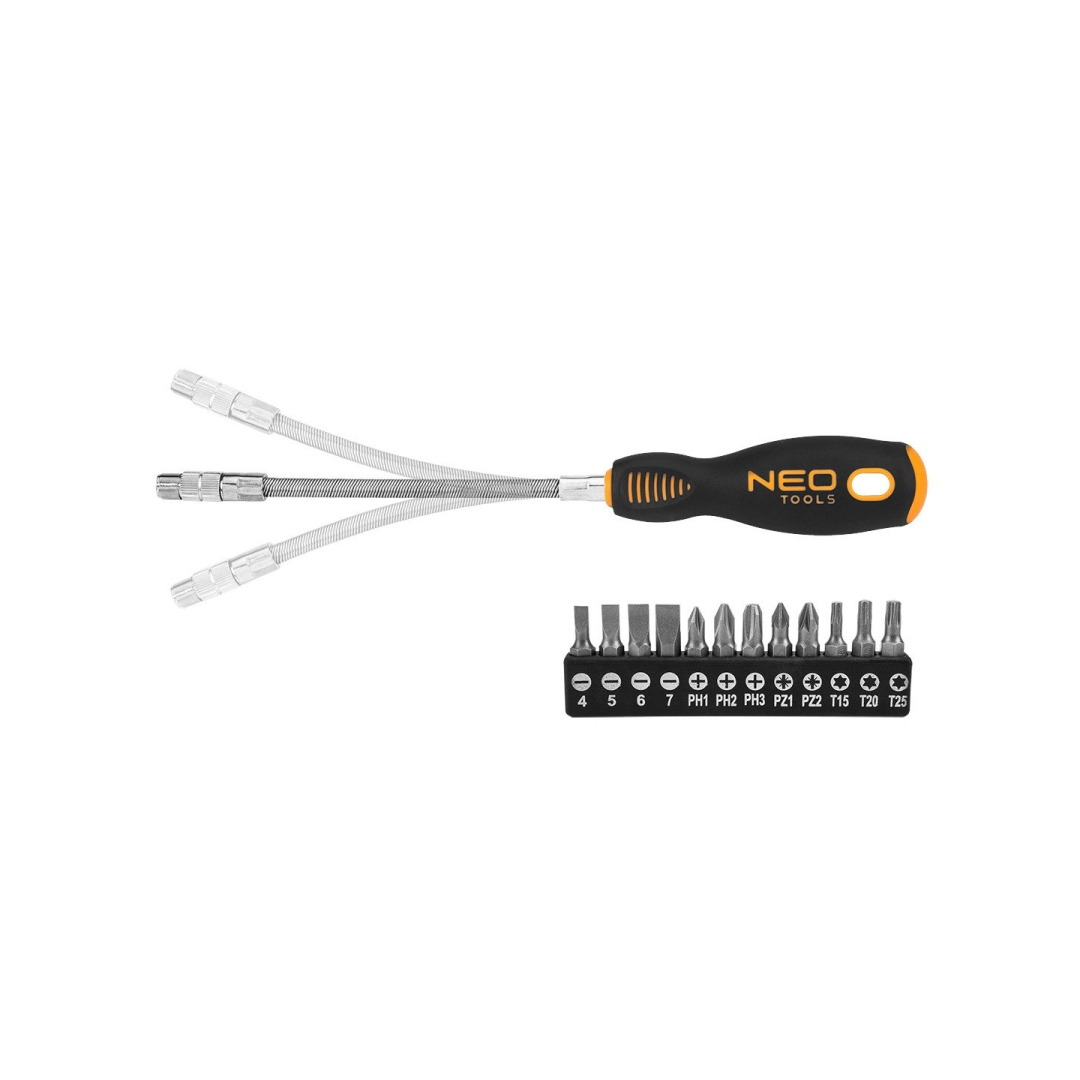 Atsuktuvas su lanksčiu kotu ir antgaliais 13 vnt. Atsuktuvas su lanksčiu kotu ir antgaliais 13 vnt.