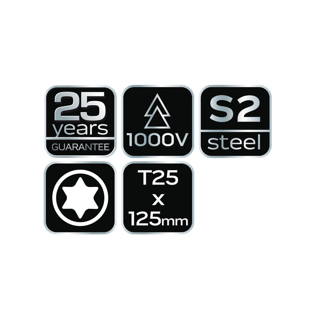 Atsuktuvas Torx 1000V,T25 x 125mm 8