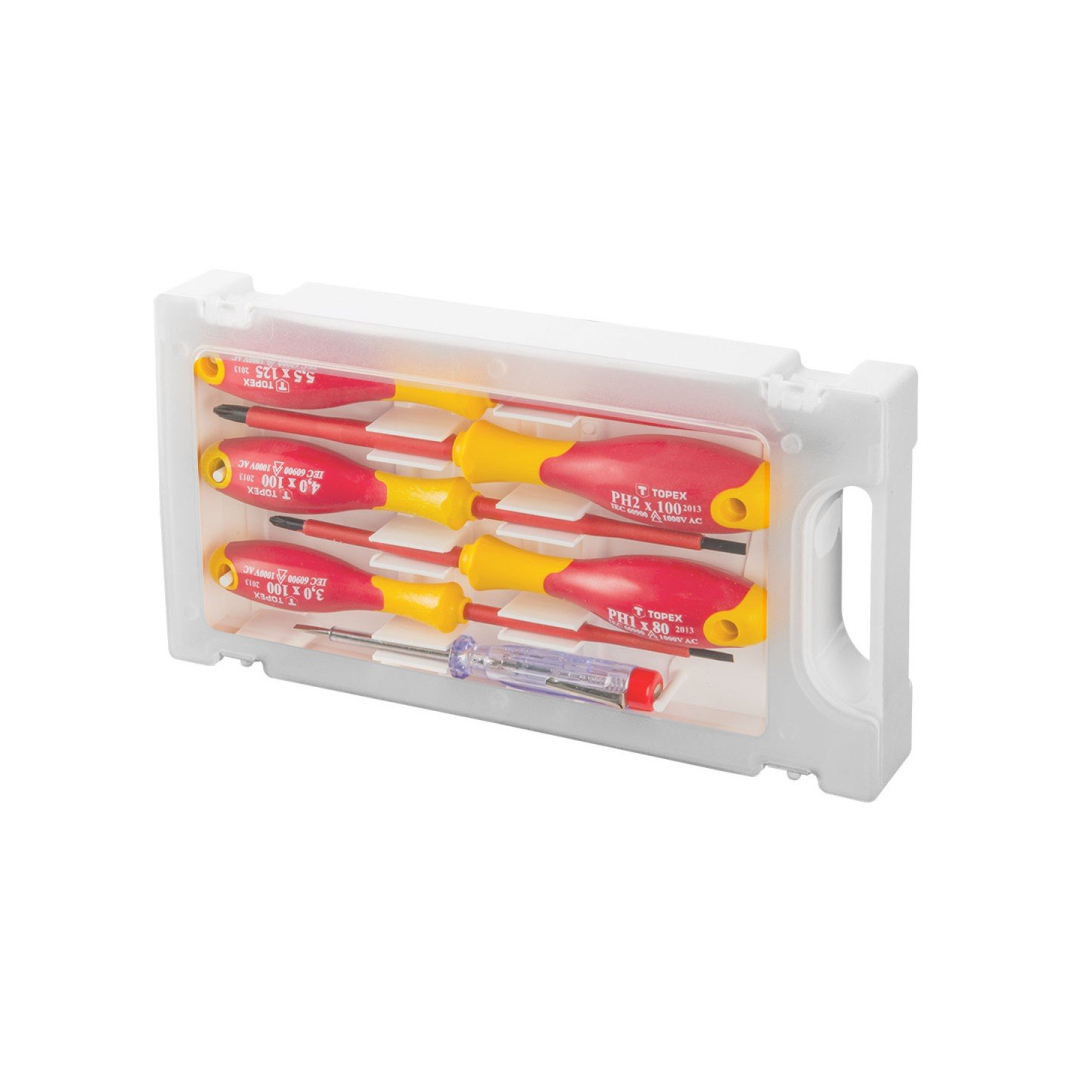 atsuktuvų komplektas 5vnt.+testeris 1000V 1