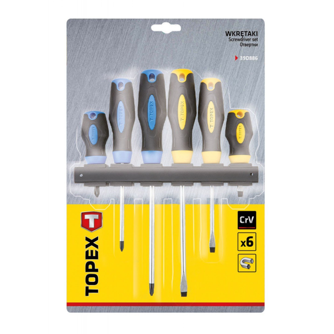 Atsuktuvų komplektas, 6 vnt. + laikiklis 1