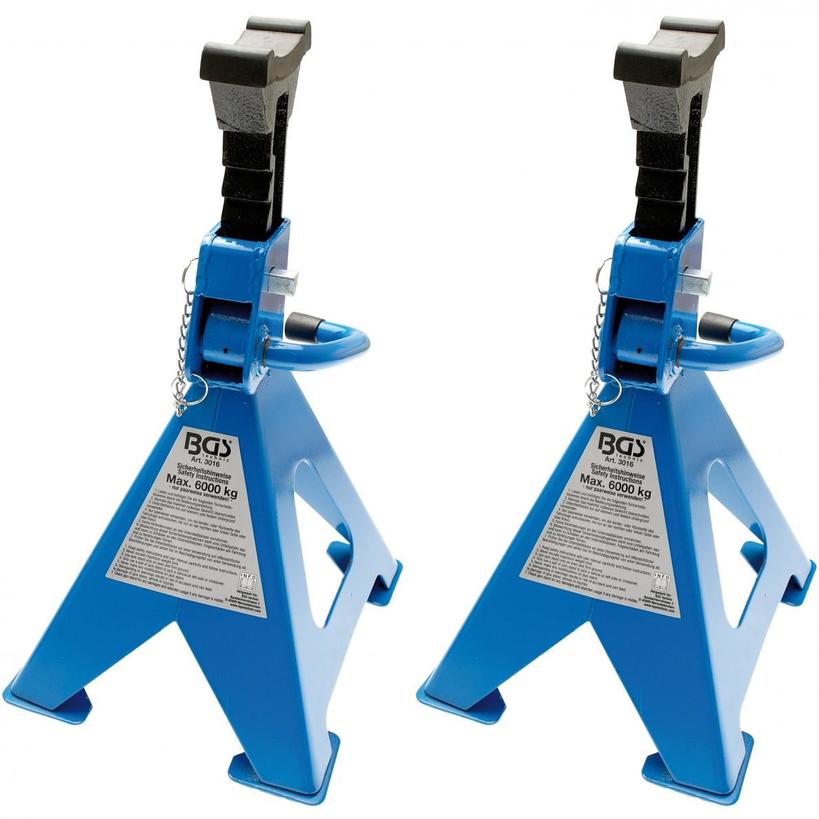 Atramų komplektas BGS-technic, 2 vnt., 382 - 600 mm, 6 t 1 Atramų komplektas BGS-technic, 2 vnt., 382 - 600 mm, 6 t 1