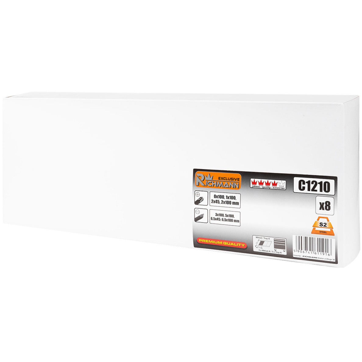 Atsuktuvų įdėklas S2, 8 vnt. 5 Atsuktuvų įdėklas S2, 8 vnt. 5