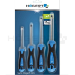 Atsuktuvų komplektas / S2 plieno / 4dalių, HOGERT HT1S094 Atsuktuvų komplektas / S2 plieno / 4dalių, HOGERT HT1S094