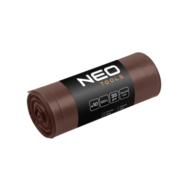 Atliekų maišeliai 120 L, rudi, 35 mic, 10 vnt. Atliekų maišeliai 120 L, rudi, 35 mic, 10 vnt.