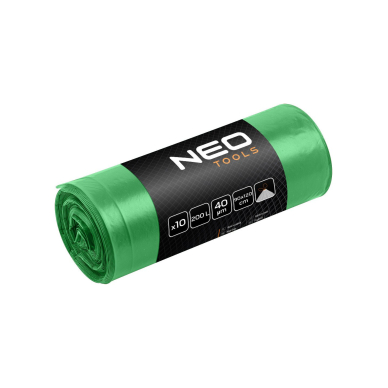 Atliekų maišeliai 200 L, žalia su juostele, 40 mic, 10 vnt. Atliekų maišeliai 200 L, žalia su juostele, 40 mic, 10 vnt.