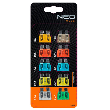 Atomobiliai saugikliai, 10 vnt. rinkinys 1 Atomobiliai saugikliai, 10 vnt. rinkinys 1