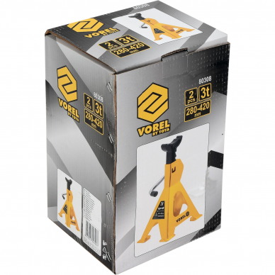 Atramų komplektas Vorel, 2 vnt., 275 - 415 mm, 3 t 4 Atramų komplektas Vorel, 2 vnt., 275 - 415 mm, 3 t 4