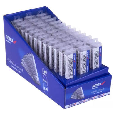 Atsarginės geležtės Dedra M9021P, 18 mm, 10 vnt 1 Atsarginės geležtės Dedra M9021P, 18 mm, 10 vnt 1