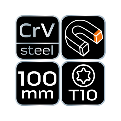 Atsuktuvas Torx T10x100mm 7 Atsuktuvas Torx T10x100mm 7