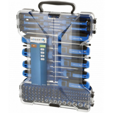 Atsuktuvų, antgalių ir galvučių komplektas 112 vnt Atsuktuvų, antgalių ir galvučių komplektas 112 vnt