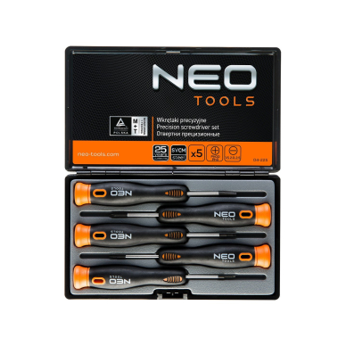 Atsuktuvų komplektas, 5 dalių, tiksliems darbams, 1 Atsuktuvų komplektas, 5 dalių, tiksliems darbams, 1